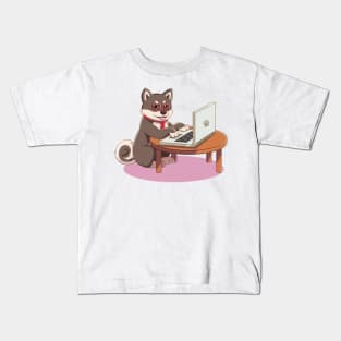 Office Dog (Black) Kids T-Shirt